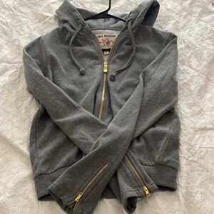 True Religion Gray Kids Jacket with Gold Accents